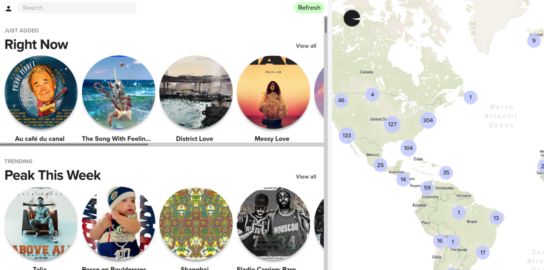 Cuelr website screenshot - music discovery platform