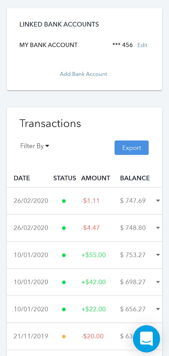 Digital Surge mobile app view with data